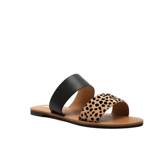 Athena Black Leopard Sandals - Picture 5 of 5